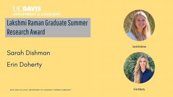 20-21 Chemistry Awards-Lakshmi Raman Graduate Summer Research Award