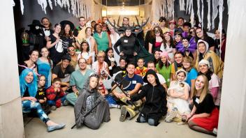 Costume runway show group photo