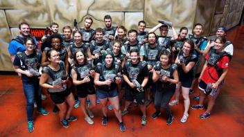 Summer laser tag excursion with staff members Minh and Brad
