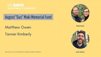 20-21 Chemistry Awards -August "Gus" Maki Memorial Fund