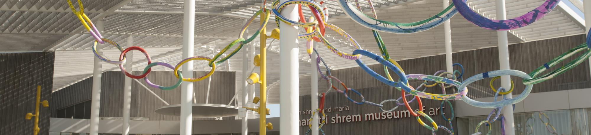 The ribbon chain on the Jan Shrem and Maria Manetti Shrem Museum on November 9, 2016.